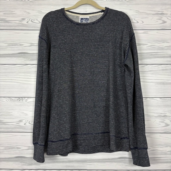 Jungmaven Other - Jungmaven Gray Stripe Organic Cotton/Hemp Long Sleeve T-Shirt Size Medium